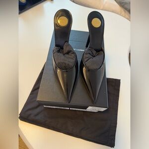 YSL Saint Laurent Vitello Marilyn mules heels 39.5